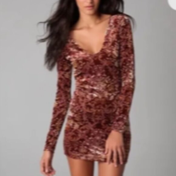 Free People Long Sleeve Stretch Dress Size Medium - Picture 13 of 14